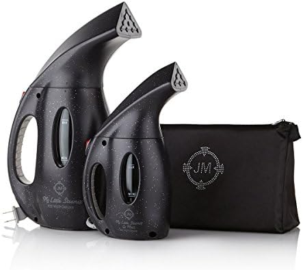 Joy Mangano My Little Steamer and Go Mini Shine Like a Gem Set with Glam Bag- Black Onyx