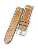 RIOS1931 Uhrenarmband Vintage 194 Used-Optik Cognac Bandanstoss 22 mm
