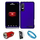 Magic Blue 2 Piece Protective Snap-On Hard Case Cover for Motorola Droid 3  ....