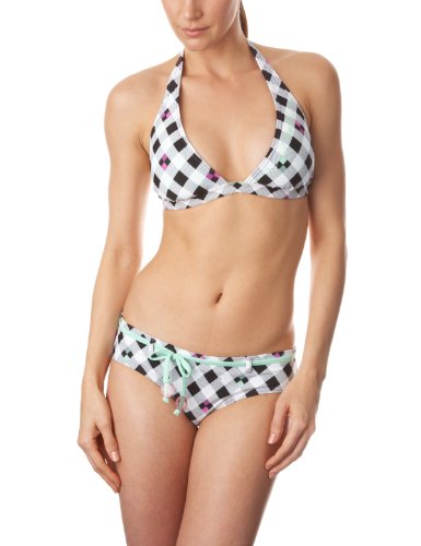 O\'Neill Damen Bikini CHECKMAID HALTER CUP C, WHITE AOP, 34 Preisvergleich