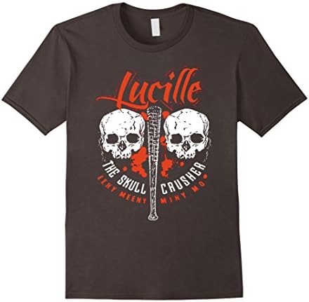 Men's Lucille Skull Crusher T-Shirt Walking The Dead Medium Asphalt