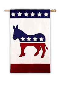 Democratic Party Regular Size Applique Flag
