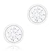 18k White Gold Plated Cubic Zirconia Round Cut Unisex Solitaire Stud Earrings (2.00 carats)