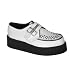 thumbnail: *CREEPER-412, 2" P/F Wht 2 Buckle Zipper Strap Creeper Shoe from Pleaser