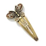 Butterfly Brass & Topaz Hues Hair Clip