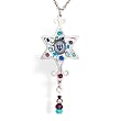 Blue and Silver Star of David Necklace