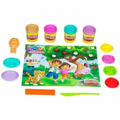Play-doh Dora the Explorer 4 can 8 oz