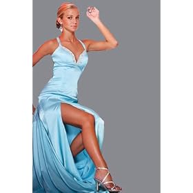 Plunging Back Evening Gowns by Tony Bowls Evenings
