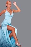 Plunging Back Evening Gowns by Tony Bowls Evenings