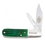 Utica Cutlery 11-24779GB Barlow with Big Pine Handle, 3.25-Inch, Green/Stainless