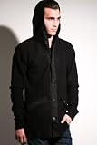 House of Cassette - Men's Boiled Wool Hooded Jacket (Black)