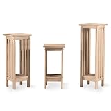 International Concepts 3071 24-Inch Mission Plant Stand, Unfinished