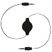 NEEWER® Retractable 3.5mm Aux Auxiliary Cord for iPod, Mp3 Players, Cell Phones, PDA's or any device with a standard 3.5 mm headphone jack Black image 1