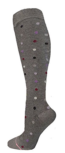 Ladies Fashion Therapeutic Compression Socks (Dots (Grey))