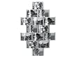 PT Photo Frame Multi Layer Diamond Silver Medium