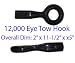 12,000Lb Eye Ring Tow Hook Hitch Receiver Mount