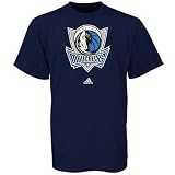 adidas Dallas Mavericks Navy Blue Primary Logo T-shirt