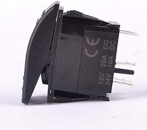 Iztoss 5 pins DC12V/24V Blue LED Spot Light ON-OFF Rocker Switch For Marine RV Boat Car