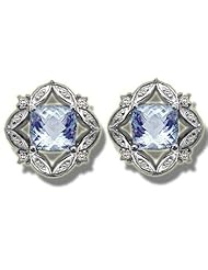.16 ct 2-5mm Checkercut Aquamarine Earring