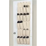 24 Pocket Hanging Canvas Shoe Bag