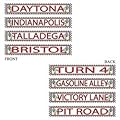 Racing Street Sign Cutouts Party Accessory (1 count) (4/Pkg)