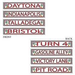 Racing Street Sign Cutouts Party Accessory (1 count) (4/Pkg)