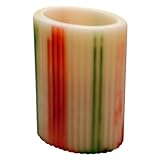 IMAGE OF Painter's touch Oval Corrugated Hurricane Candle Holder - 4