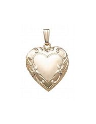 14K Gold Filled Heart Locket 3/4 inch x 3/4 inch