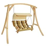 Hatteras Hammocks C-1028 Rio Birch Cushioned Double Swing with Optional Stand