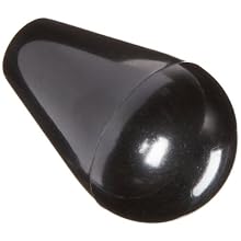 DimcoGray Black Phenolic Ball Tapered Knob Female, Brass Insert: 1/4-20" Thread x 7/16" Depth, 1-3/16" Diameter x 1-7/8" Height x 9/16 Hub Dia