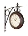 Roman Numeral Double Sided Wall Clock Train Station