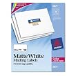 Avery 6871 White laser labels for color printing, 1-1/4 x 2-3/8 label, 450 labels/pack
