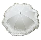 Fairy Tale Feather Romance Parasol in White