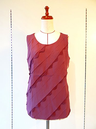 カットソー 紫 ノースリーブ Uネック コットン Sサイズ １点物 株式会社キングアンドクイーン