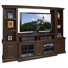 Roosevelt Park Deluxe Entertainment Center in Brown Cherry