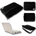 Black Neoprene Zipper Carrying Case Sleeve for Kindle DX / ASUS Eee / Acer Aspire One / Dell Inspiron Mini / HP MINI / MSI Wind / Lenovo IdeaPad and others 9" 10" Laptops Notebook Netbook
