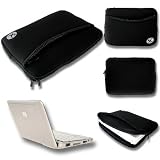Black Neoprene Zipper Carrying Case Sleeve for Kindle DX / ASUS Eee / Acer Aspire One / Dell Inspiron Mini / HP MINI / MSI Wind / Lenovo IdeaPad and others 9″ 10″ Laptops Notebook Netbook