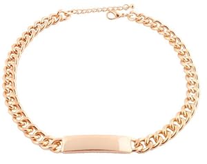 Ladies Gold ID 20 Inch Adjustable Link Chain Necklace