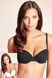 2 Pack Cotton Rich Padded Underwired Bras