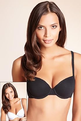2 Pack - Cotton Rich Padded Underwired Bras