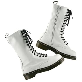 Dr. Martens 1B99, 14 Eyelet, Ladies Napa Leather Boots, White by Dr. Martens