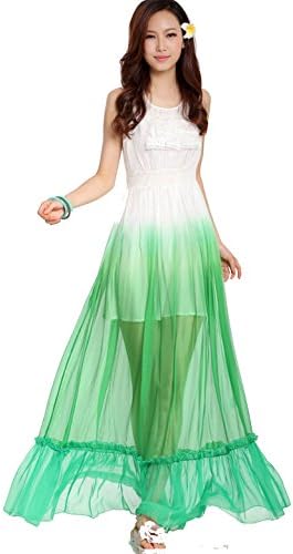 Kawen Women's Chiffon Long Maxi Floral Dress Vintage Evening Cocktail Party Dress