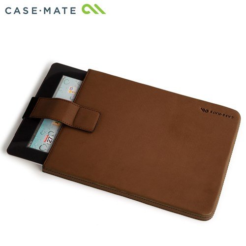Case-Mate 日本正規品 iPad Retinaディスプレイモデル (第4世代) / iPad (第3世代) / iPad 2 対応 Leather Signature Sleeve Case, Brown 本革レザー シグネイチャー スリーブ ケース, ブラウン CM019682
