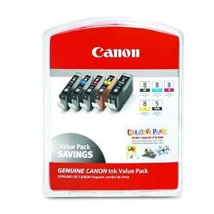 Canon 5 Ink Cartridges Value Pack for Models: MP500, MP530, MP600, MP800, MP800R, MP810, MP830, MP950, MP960, iP4200, iP4300, iP5200, iP5200R