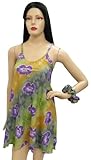Sensual Looking Hibiscus Printed Baby Doll Sundress Lingerie M XMas Christmas Gift