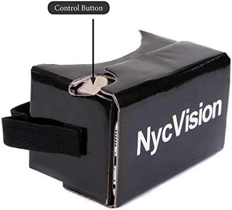 NYC Vision® Google Cardboard 3D VR Virtual Reality 40mm Larger Lenses Than Ever, DIY 3D Glasses for Smartphone