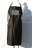 Black Embroidered Apron We Grill Raiders Haters