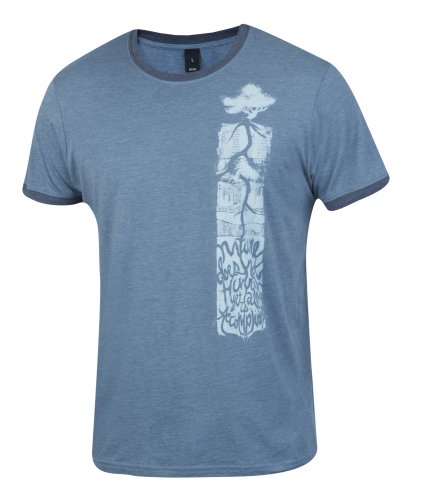 prAna Mens Accomplished Ringer Jersey,Merced Blue,Small
