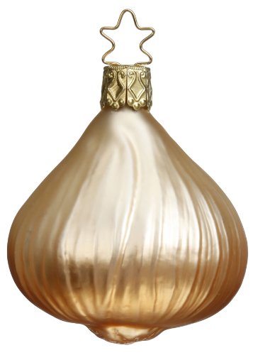 Inge-Glas White Onion Bulb Christmas Ornament
