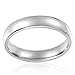 Stainless Steel Womens Mens Plain Wedding Band Ring Polished Charm 4mm Size 6-13